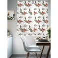 thumbnail image 4 of Christmas Red Cardinal Birds Sheer Curtains 72 Inch Length 2 Panels Set, Xmas Pine Branch Cones Rustic Voile Window Treatment Curtains Sheers Drapes for Bedroom/Living Room/Kitchen 52"x72"x2, 4 of 7