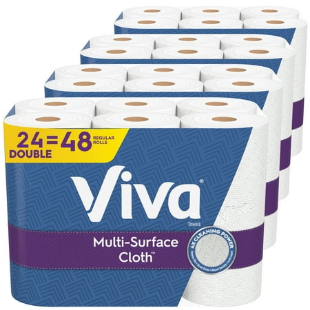 Viva Multi-Surface Cloth Paper Towels  24 Double Rolls (110 Sheets per Roll)