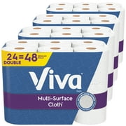 Viva Multi-Surface Cloth Paper Towels, 24 Double Rolls (110 Sheets per Roll)