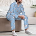 thumbnail image 6 of Bingfone Men's Pajama Set 2 Piece Loungewear PJs, Long Sleeve with Pajama Pants-French Bulldog Head, 6 of 7