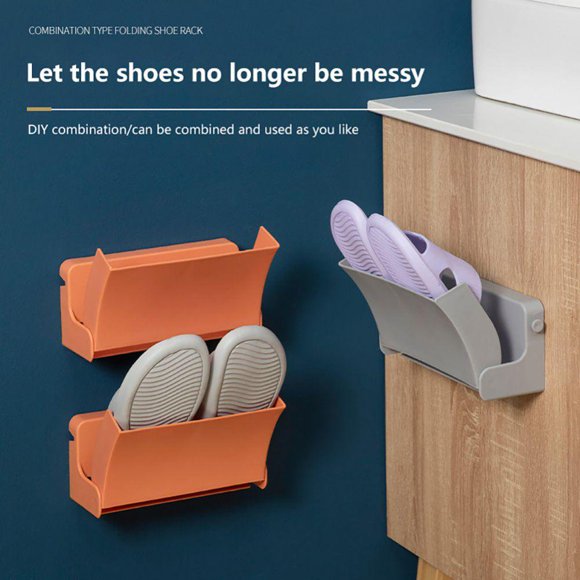 Hanging Shoe Organizer Foldable Wall Mounted Shoe Rack Door Shoe Storage Holder for College Dorm Room RV Storage for Kicks Running Basketball Trainers Tennis Shoes