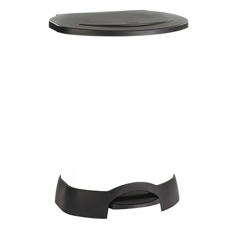 Rubbermaid Commercial Step-On Container, Oval, Polyethylene, 30gal, Light Platinum