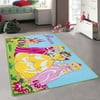 "AllStar Purple Rug Kids / Baby Room Area Rug. Princess Bright Colorful Vibrant Blue and Green Colors (4 11"" x 6 11"")"