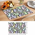 thumbnail image 6 of Easter Placemats Set of 12 Colorful Cute Rabbits Love Polka Dots Spring Place Mats Indoor Wipeable Table Mats Washable Cloth Dining Table Placemats for Kitchen Holiday Party Home Decor 13x19 Inch, 6 of 9