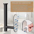 thumbnail image 5 of Toilet Roll Holder Self Adhesive Black Paper Holders Tissue Stand Hanger Bathroom Sus-304 Stainless Steel, 5 of 5
