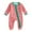 F141-Pink, variant on FYDUU Baby Footed Romper Onesies Baby Girl Boy Christmas Outfit My First Christmas Footie Romper Zipper Bodysuit Jumpsuit Fall Winter Clothes 6-12 Months