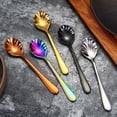 thumbnail image 6 of Creative Stainless Steel Shell Shaped Mixing Tea Spoons, Versatile Stainless Steel Mixing Spoons - Ideal for Cooking, Serving, Stirring Coffee, Tea, Sugar, Desserts, and Cakes(Colorful,5.2x1.18"), 6 of 9