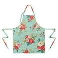thumbnail image 2 of Pioneer Flower Floral Print Pattern Apron-Garden Aprons for Women with Pockets-Cotton Linen Waterproof Kitchen Cooking Gardening Aprons Adjustable for Kitchen,Cooking,BBQ and Salon 33x27 Inch, 2 of 7