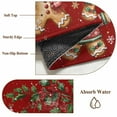 thumbnail image 6 of Gingerbread Christmas Area Rugs 4'x6', Washable Small Throw Rugs for Office Bathroom, Xmas Balls Branches Red Indoor Outdoor Rug Non-Slip Low Pile Carpet Runner Reversible Floor Mats, 6 of 8