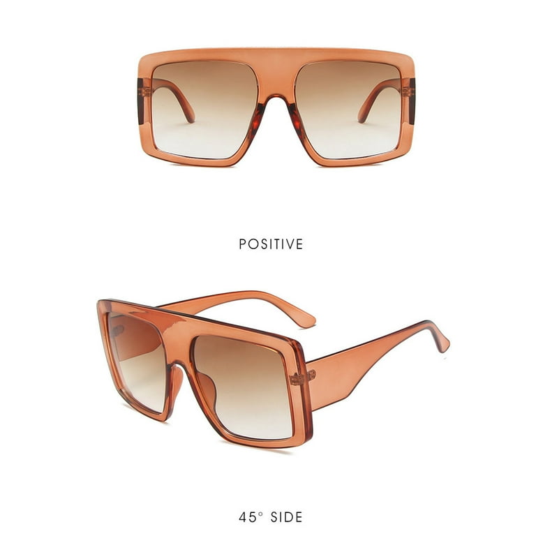 Midsumdr Sunglasses Womens Men Fashion Glasses Big Frame Protective Sunglasses Glasses Eyewear Shades Vintage Irregular Unisex Glasses Frames Fake Glasses Walmart