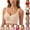 Beige—Bras, variant on Women's Jelly Bras with Side Support Seamless Push Up Bra No Underwire Beauty Back Smoothing T Shirt Bra for Everyday Sleep Hot Pink L