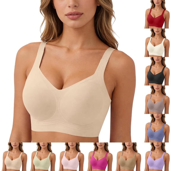 Otvok Bras for Women Push Up No Underwire Bra Comfy Soft Buttery Yoga Bralette Everyday Sport Tshirt Brassiere