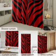 thumbnail image 4 of Bathroom Shower Curtain Tiger Stripe Red Black Line Waterproof Shower Curtains with Hooks, Abstract Animal Texture Bath Curtains Bathtub Curtain Home Decor 72x72in, 4 of 9