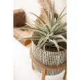 thumbnail image 2 of Kalalou Inc Set Of Three Woven Metal Planters With Wood Stands, 2 of 12