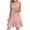 Pink 2, variant on Womens Summer Cotton Linen Dresses Loose Fit Flare Flowy V Neck Sleeveless Dress Swing Casual Tiered Beach Sundress