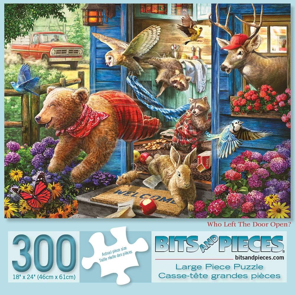 Bits and Pieces Set of 3 300 Piece Jigsaw Puzzles for Adults Jigsaws by Larry Jones - 18” x 24”