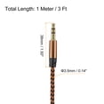 thumbnail image 2 of Auxiliar Cable 3,5mm Macho a Macho Nylon Trenzado 3 Pies Auxiliar Cable Naranja Oro para Auriculares, Inteligentes Teléfonos, Casa/Coche Estéreo, Altavoces, Computadoras Unique Bargains cables jack estéreo, 2 of 6