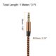 thumbnail image 2 of Auxiliar Cable 3,5mm Macho a Macho Nylon Trenzado 3 Pies Auxiliar Cable Naranja Oro para Auriculares, Inteligentes Teléfonos, Casa/Coche Estéreo, Altavoces, Computadoras Unique Bargains cables jack estéreo, 2 of 6