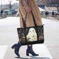 thumbnail image 4 of FORMRS Canvas Laptop Tote Bag for Women with 15.6" Computer Compartments Shoulder Handbag, Happy Ghost, 4 of 7