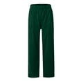 thumbnail image 4 of Fall Pants for Older Women Elastic High Waisted Pull On Corduroy Pants with Pockets Soft Comfy Loose Fit Slacks Trousers Dark Green XL, 4 of 6