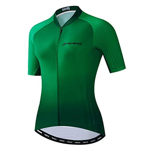 JPOJPO Women's Cycling Jersey Short Sleeve Breathable Bicycle Shirt Tops Reflective with Three Pockets