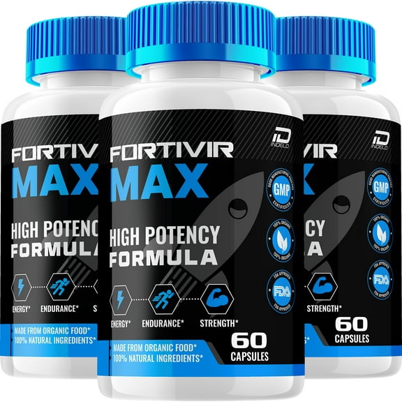 Fortivir Max for Men Capsules – FortivirMax Vitamin Complex Pills, Energy, 1 Pack, 60 Capsules