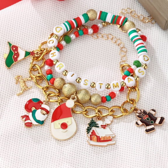 Sunyuer Stocking Stuffers - 3 Pack Bracelets for Women | Christmas Gifts for Men Adults - Christmas Decorations Accessories Shirts Outfits