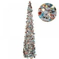 thumbnail image 1 of Árbol de Navidad artificial plegable de 1,5 m con lentejuelas y soporte, 1 of 8