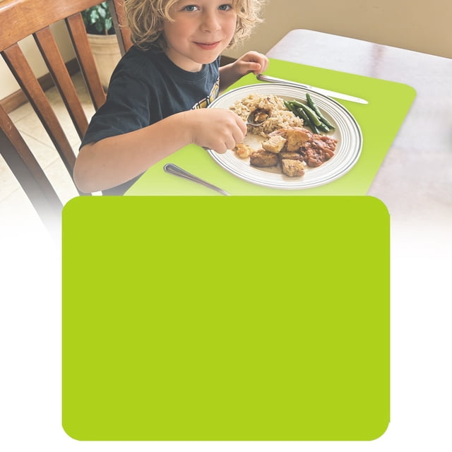 360*260*0.75Mm Insulated Placemat, Green, 40*30, Large Silicone Counter Mat 18.7X14.5 Inch Multipurpose Table Placemat Countertop Protector Baking Mat Nonstick Nonskid and Heat Resistent