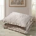 thumbnail image 6 of Home Soft Things 4 Piece Ruffle Matte Satin Bedspread Set - Taupe - King (78" x 80" + 24"), 6 of 7