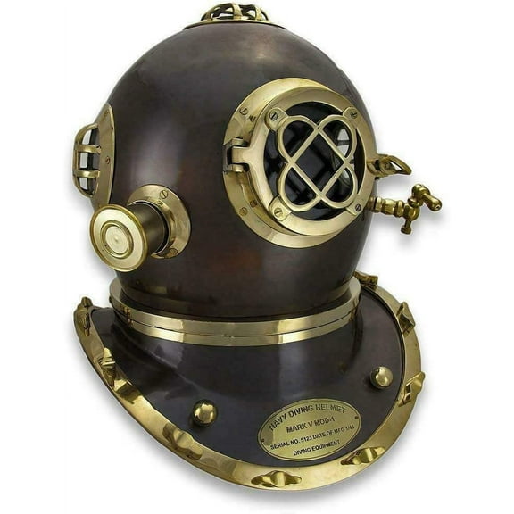 Morse US Navy Mark V Diving Divers Helmet Solid Steel Full Size 18" Gift