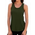 thumbnail image 3 of WHEANG Workout Tank Tops for Women Quick Dry Loose Racerback Tank Tops for Women Sleeveless Running Athletic Tops Breathable Summer Tank Tops Womens Summer Tops Green L 2026 Sales Under $5, 3 of 4