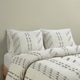 thumbnail image 4 of INK+IVY Full/Queen Comforter Set 3-Piece Cotton Jacquard Stripes All Season Bedding Set with Shams, Ivory, 4 of 10