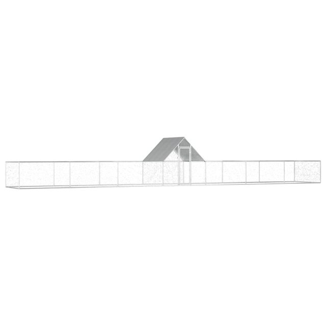vidaXL Poulailler 14x2x2 m Acier Galvanisé