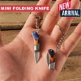 thumbnail image 3 of Small Pocket Knife, Mini Folding Pocket Knife, 2" to 5" Knife with Wood Handle, Portable Sharp Stainless Steel Knife with Keychain, Gifts for Men Women, 3 of 5