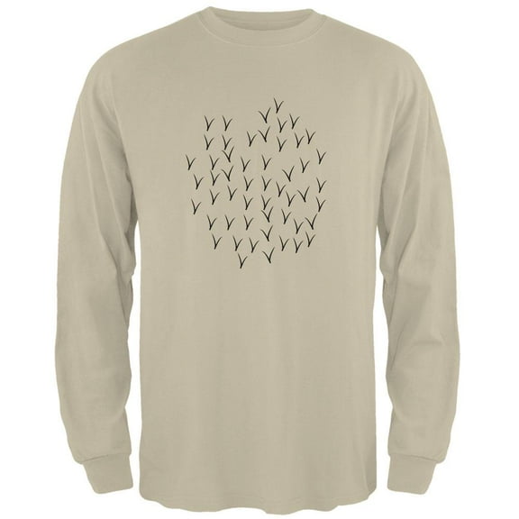 Halloween Brown Sparrow bird Costume Mens Long Sleeve T Shirt Sand LG