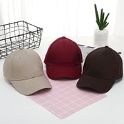 Plain Baseball Cap - Blank Hat with Solid Color and Adjustable (Black)