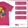 thumbnail image 4 of Tee Hunt Dean Russo Cute Neon Dog T-Shirt Adopt A Pet Colorful Pet Men's Tee, Hot Pink, 3X-Large, 4 of 5