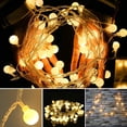 thumbnail image 2 of Globe Ball String Lights, 32 FT 80 LED Fairy String Lights Decor for Indoor Outdoor Party Wedding Xmas Christmas Tree Garden, Warm White, 2 of 9