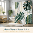 thumbnail image 2 of ComfiTime Boho Shower Curtain with Hooks – Heavy-Duty Mold/Mildew-Resistant, Weighted-Hem Fabric Bathroom Curtain, Water-Repellent, Machine-Washable, Fade-Resistant, 72 x 72, 2 of 10