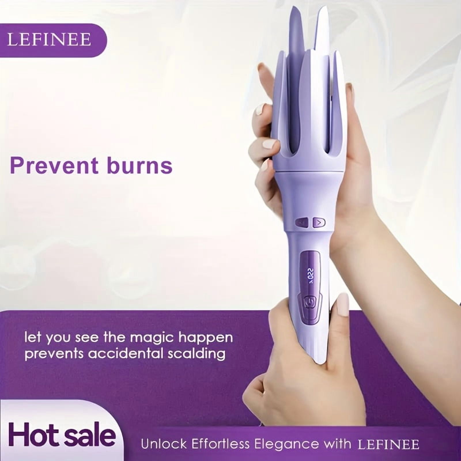 plug-in curling iron, automatic curling iron, birthday gift for women, rotating curling iron, care gift, suitable for mother, purple