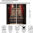 thumbnail image 2 of Vintage Bookshelf Curtains, Library Learning Education Study Bookcase Window Treatments for Living Room Bedroom Classroom Decor, Antique Wooden Bookcase Drapes 2 Panel Sets,42x54 Inch, 2 of 6