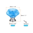 thumbnail image 2 of 30mm Crystal Knobs Drawer Diamond Shaped Light Blue 12 Pack, 2 of 5