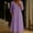 Purple, variant on ClodeEU Women's V Neck 3/4 Sleeve Linen Blend Maxi Dress,Casual Loose Dress with Pockets Beige,Women's Plus L