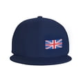 thumbnail image 2 of Flat Bill Visor Classic Snapback Hat British Flag Adjustable Style Baseball Cap, 2 of 7