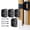 Black, variant on 1/2 Inch Overlay Cabinet Hinges, Matte Black Self-Closing Semi-Concealed Partial Wrap Face Frame Hinges for Kitchen Cupboard Doors, Bathroom Vanity Hardware, Durable Home Improvement Replacement