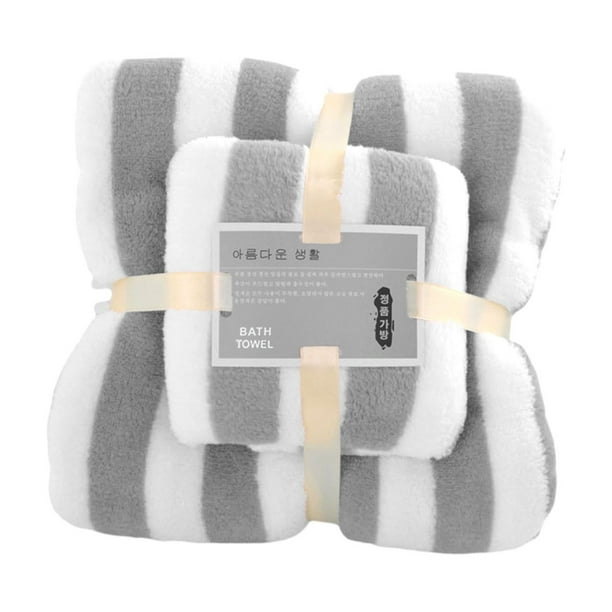 Yhmxh Decoración del baño Toallas de baño absorbentes de terciopelo para adultos, juego de toallas de baño suaves y cómodas, juego de toallas de baño suaves y muy absorbentes.