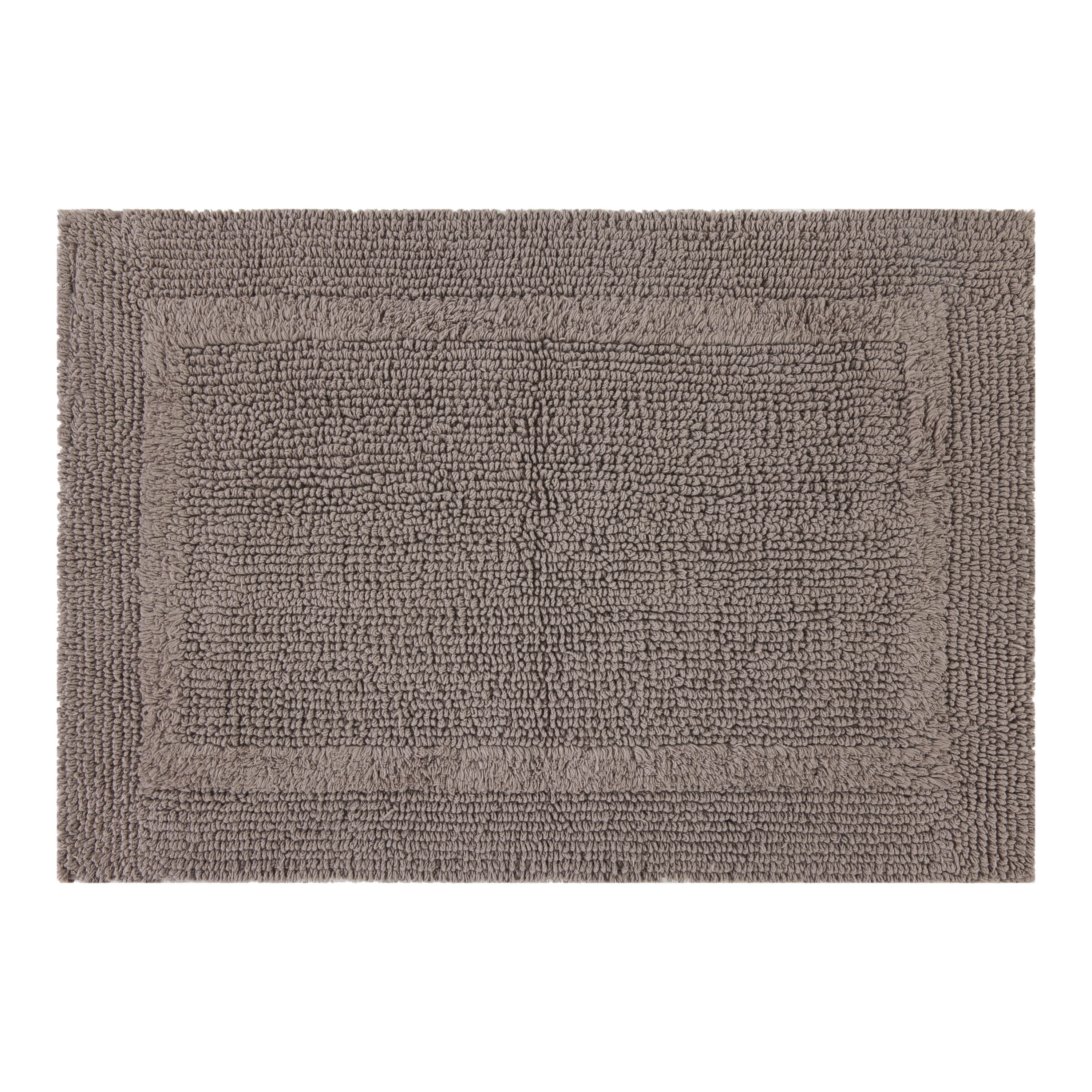 Better Homes & Gardens Cotton Reversible Washable Bath Rug, 17" x 24", Taupe Splash