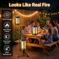 thumbnail image 6 of Solar Lantern Outdoor Lights Solar Powered Flickering Flame Hanging Lantern Waterproof Outdoor Lanterns for Patio Yard Garden Decor Camping Lighting, 6 of 7