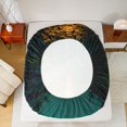 thumbnail image 4 of Manfei Camping Campfire Fitted Sheet Full 3 Pieces,Jungle Aurora Bed Set,Teal Yellow,1 Fitted Sheet and 2 Pillowcases, 4 of 6